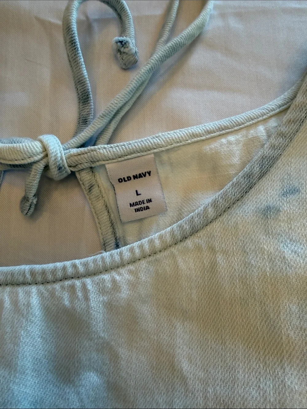 Old Navy Light Blue Tie-Dye Babydoll Dress - Picture 3 of 7